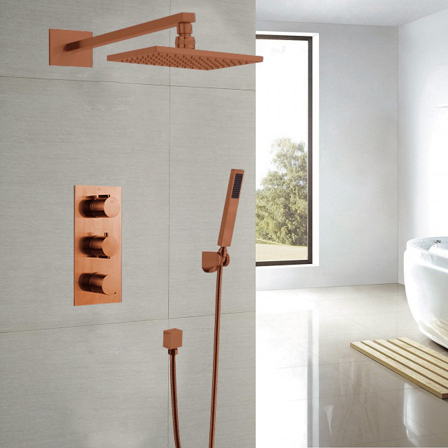 Alurae In Light Oil Rubbed Bronze Finish Shower Set